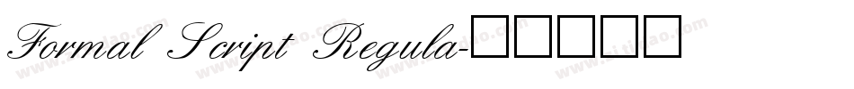 Formal Script Regula字体转换